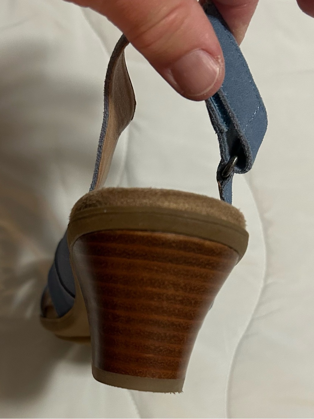 Blue Suede Leather Sandals - Picture 7 of 12
